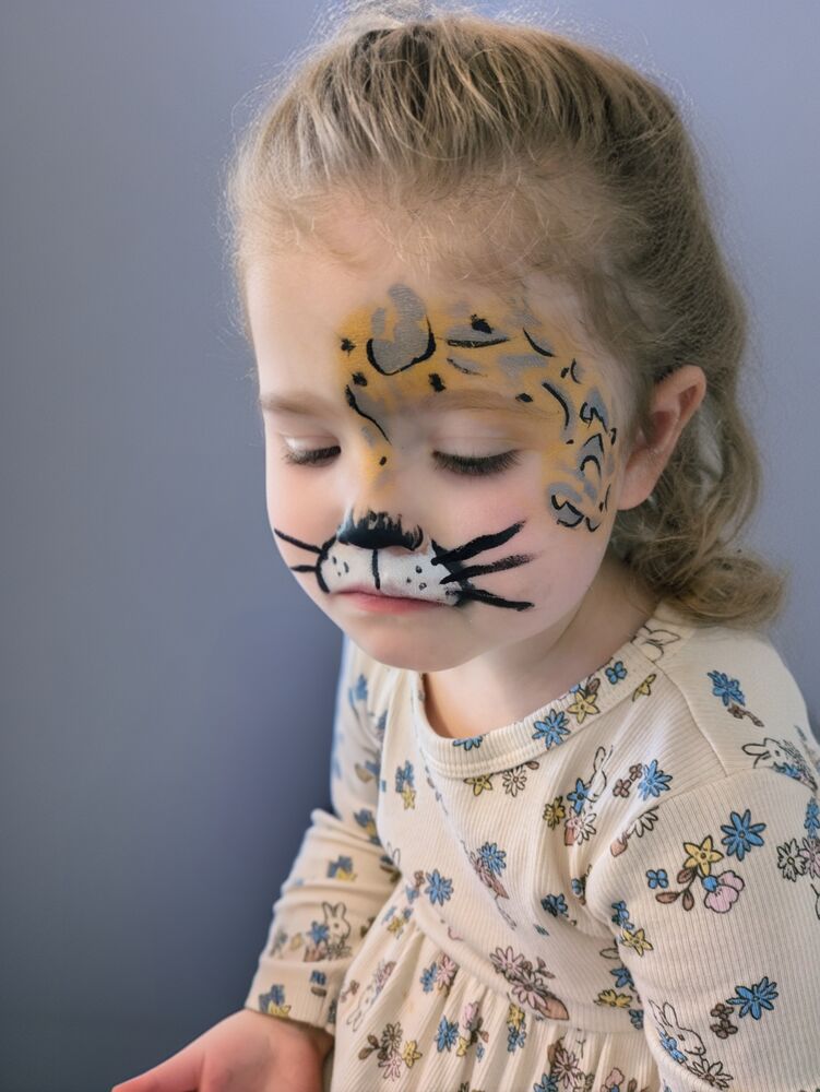 Tiger face paint design