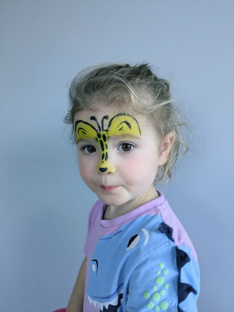 Rainbow face paint design